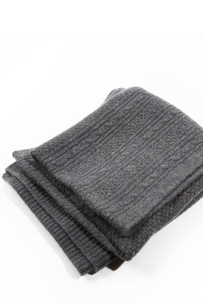 CABLE CASHMERE BABY BLANKET