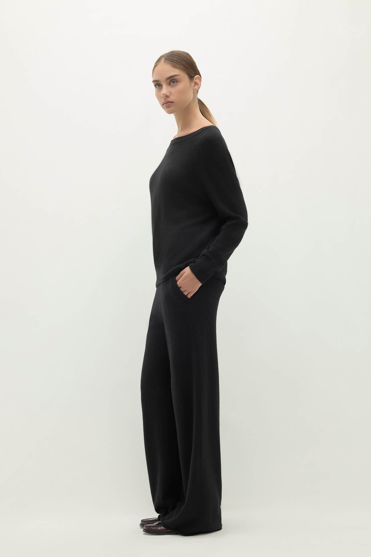 AZALEA CASHMERE OFF THE SHOULDER SWEATER