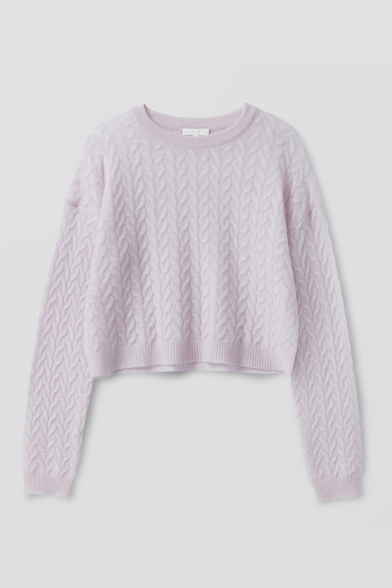 CHRISSY CROPPED CABLE KNIT SWEATER