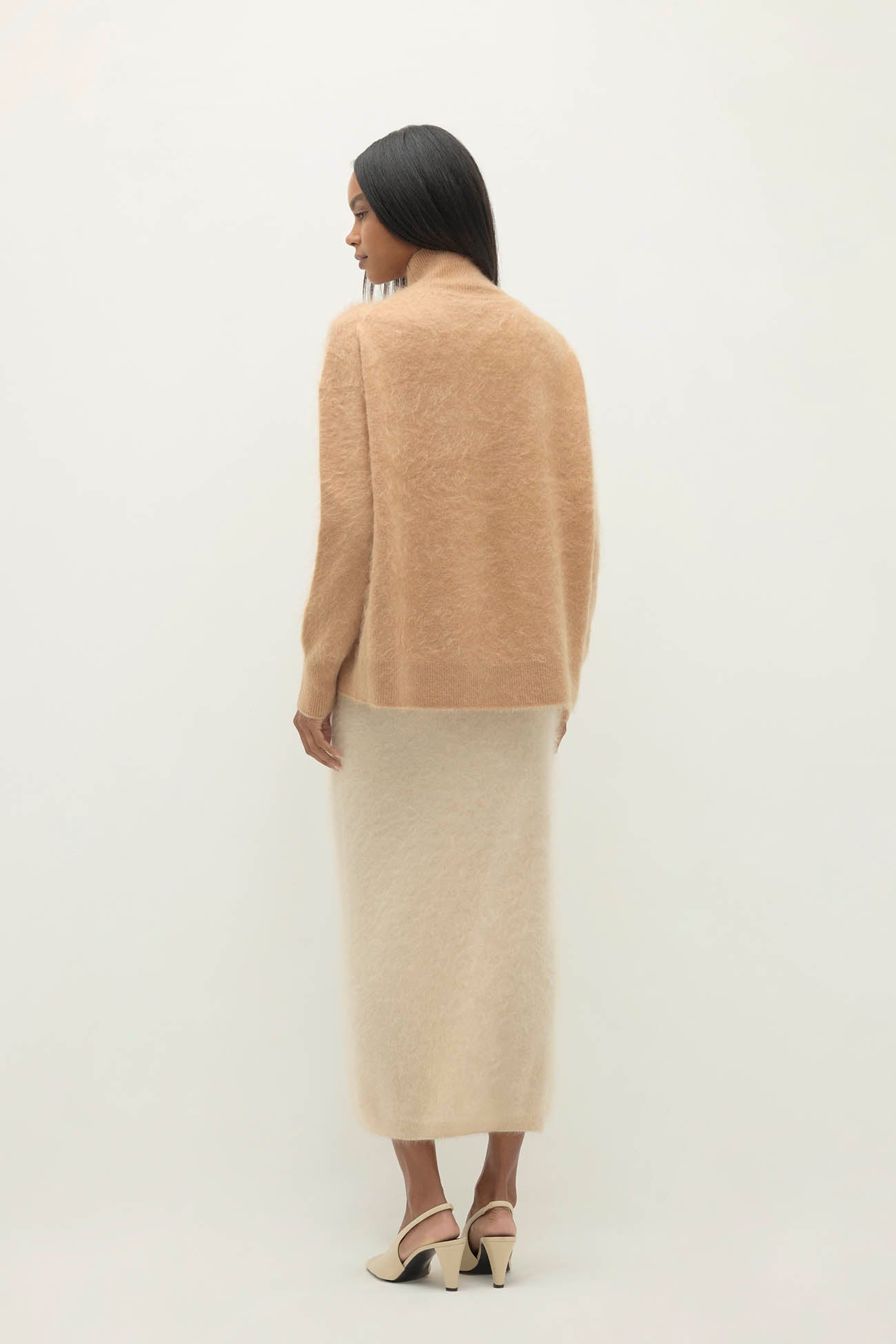 ETHEL BRUSHED CASHMERE TURTLENECK SWEATER