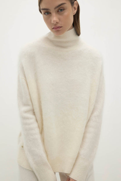 ETHEL BRUSHED CASHMERE TURTLENECK SWEATER