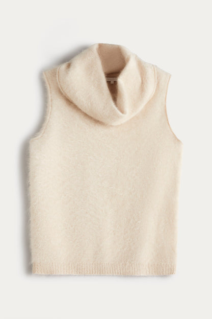 CHIARA SLEEVELESS TURTLENECK SWEATER