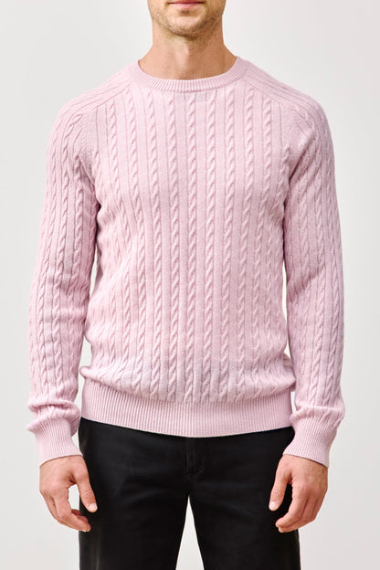 BRADFORD CASHMERE CABLE KNIT CREWNECK