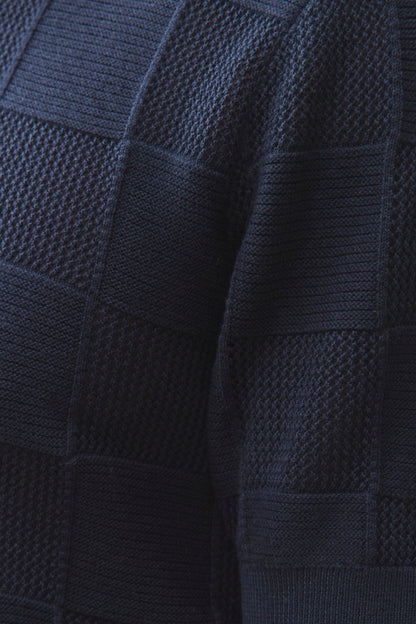 BRADLEY COTTON CASHMERE CHECKERED POLO