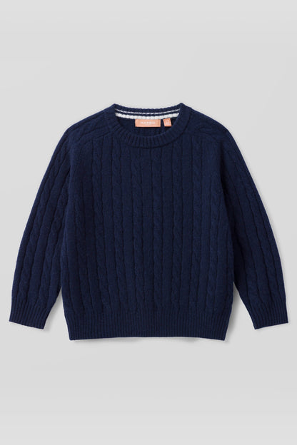 FINLEY KIDS CABLEKNIT CREWNECK SWEATER