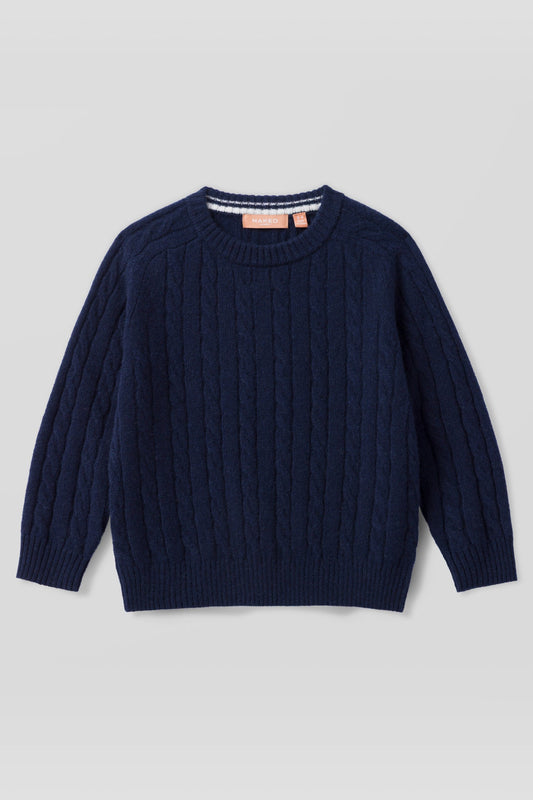 FINLEY KIDS CABLEKNIT CREWNECK SWEATER