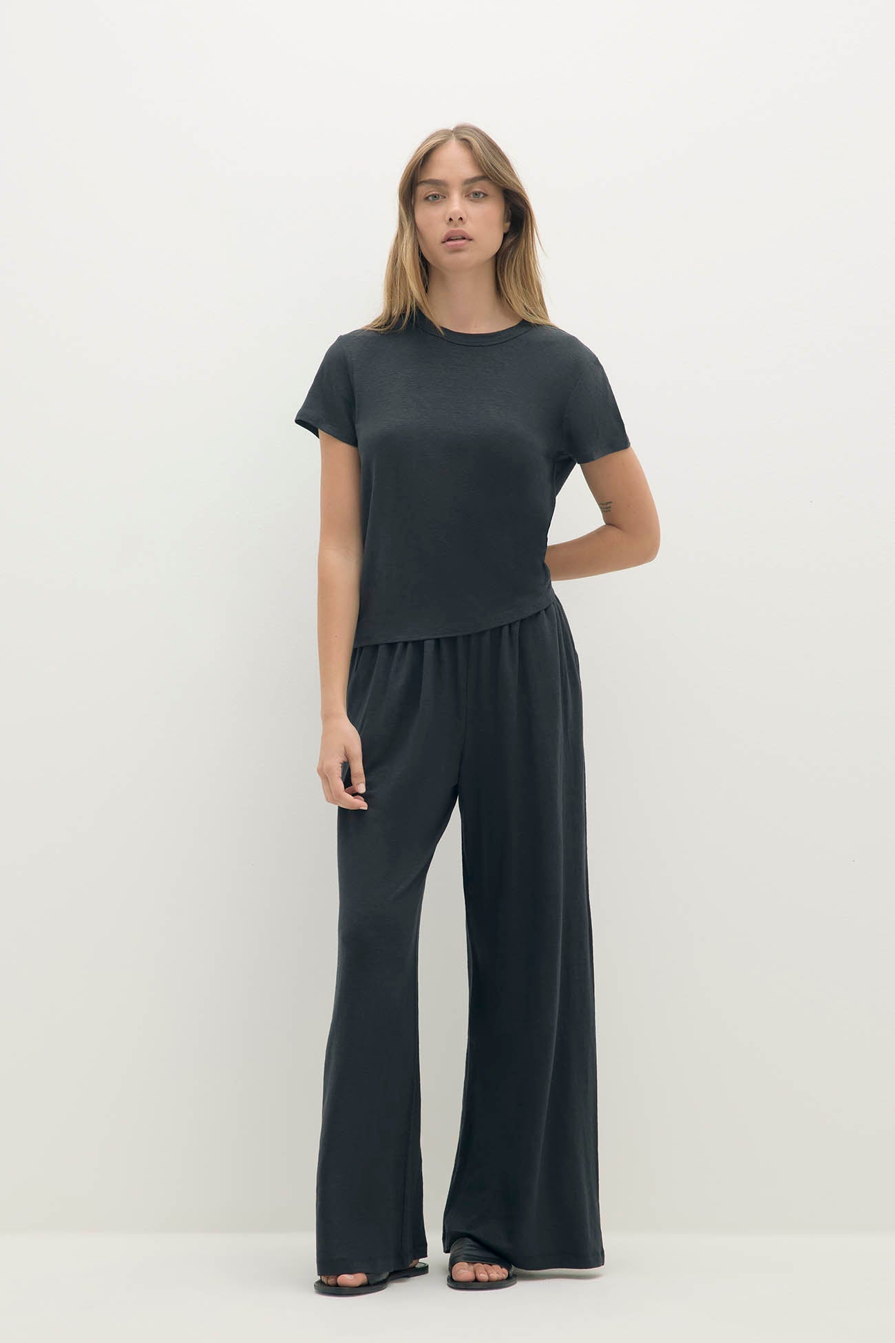 DEVIN LINEN WIDE LEG PANTS