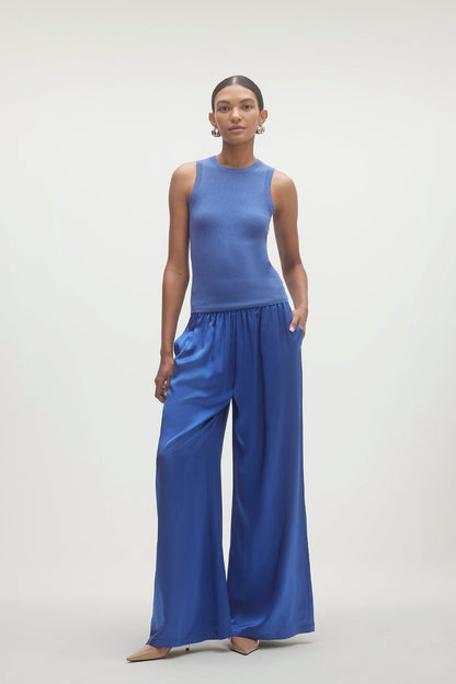 EVAN SILK WIDE LEG PANT | 33" INSEAM
